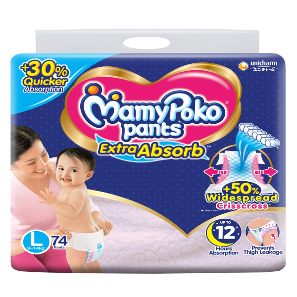 Picture of MamyPoko Pants Extra Absorb Diapers (L) 74's