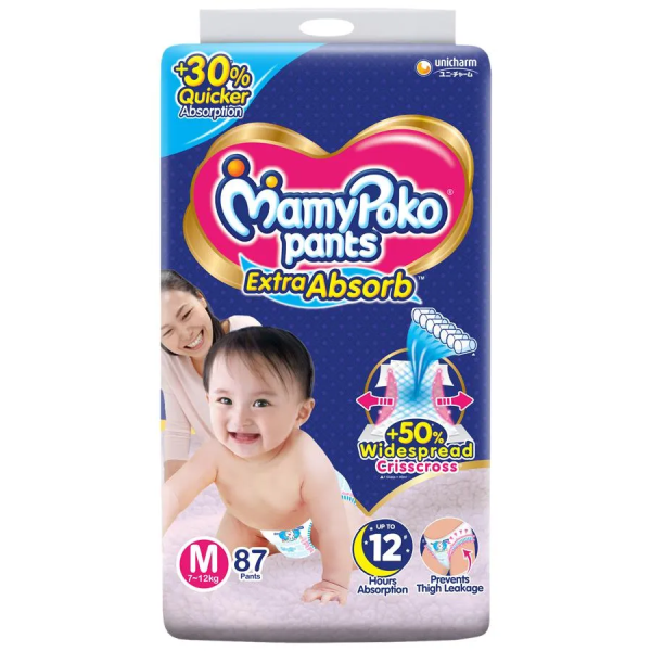 Picture of MamyPoko Pants Extra Absorb Diapers (M) 87's