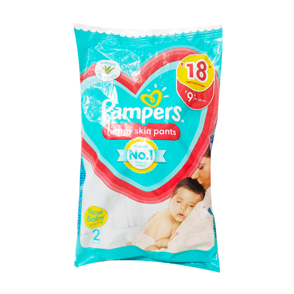 Picture of Pampers Happy Skin New Baby Diaper Pants 2's
