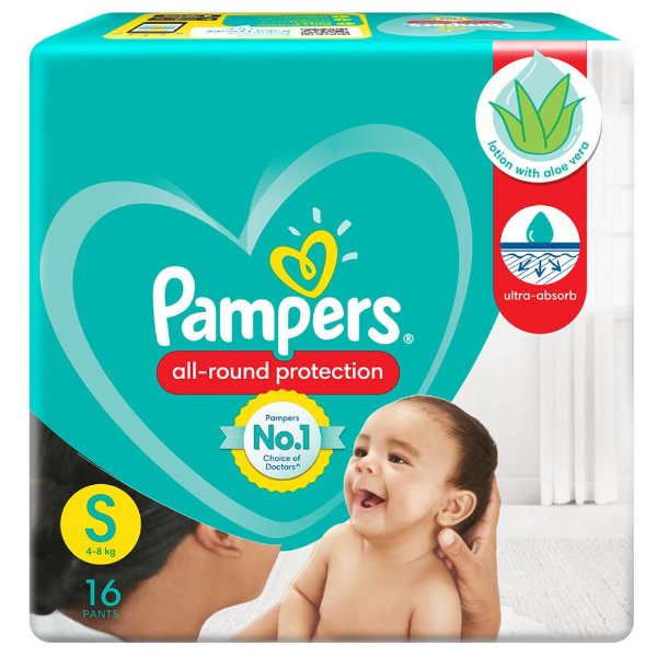 Picture of Pampers All Round Protection Diaper Pants (S) 16's